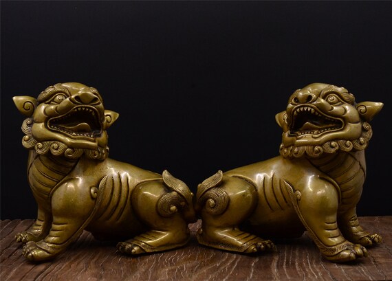 銅製品ライオンの置物 ライオンの置物 風水銅製獅子 : 中国貿易公司ctcオンライン
