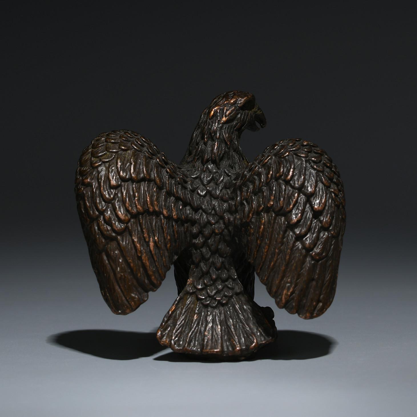 アンティークブロンズ鷲彫刻：日本の芸術動物像 - Etsy 日本
