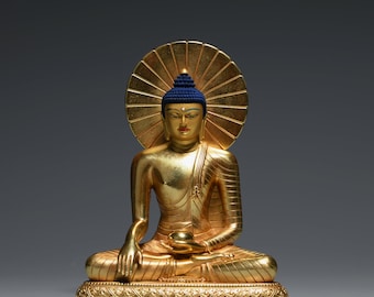 Tibetan Bronze Buddha Statue: Gautama Sculpture, Home Decor