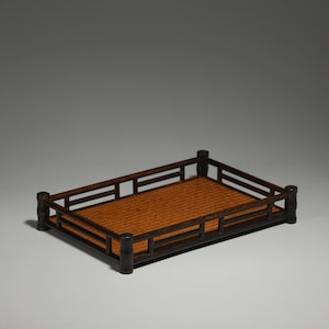 Bamboe dienblad-handgeweven dienblad, Japans theeblad