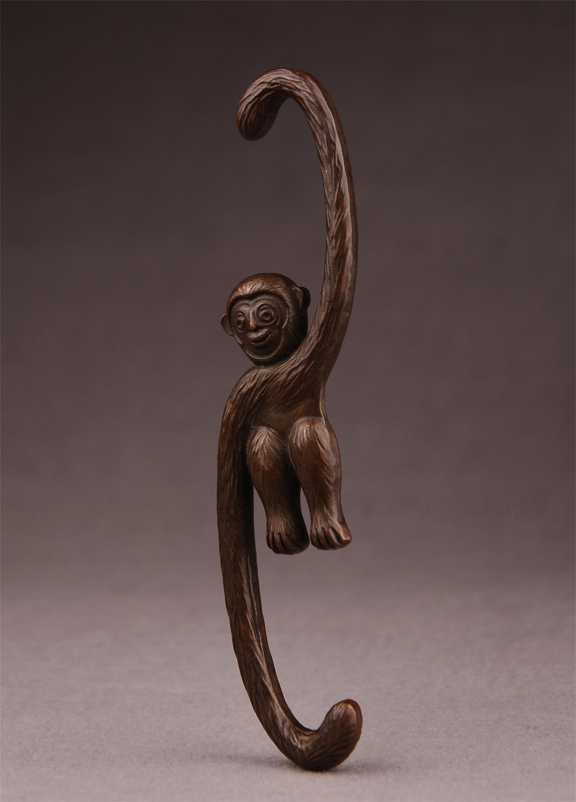Antiqueasian Vintage Bronze Monkeydecorative Statue Etsy