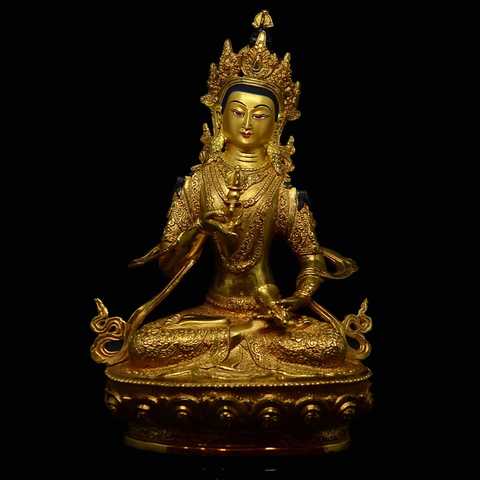 China Bronze Buddhismus Tibetischen König Bodhisattva Amulett Anhänger Statue 