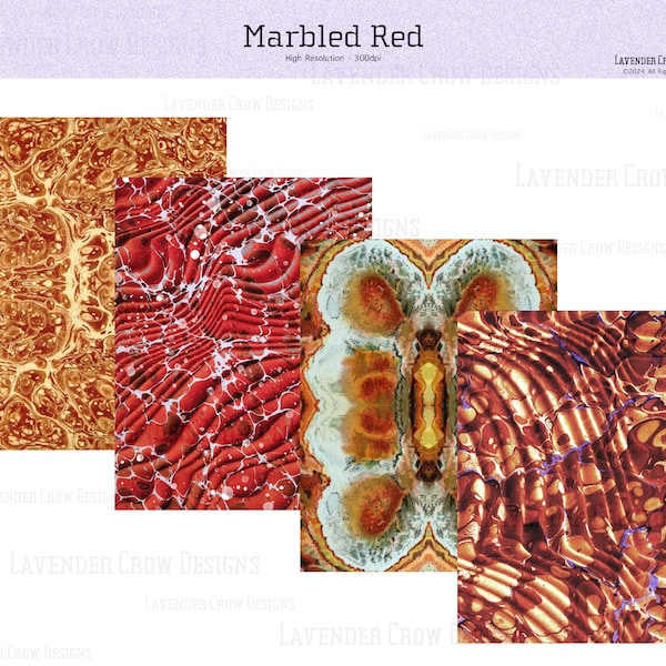 Marbled End  Papers, Junk Journal Backgrounds, Digital Marbled Paper