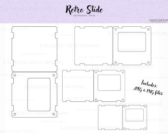 Retro Slide Ephemera, Junk Journal Embellishments (Digital Download)