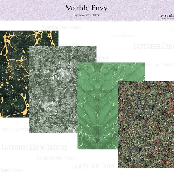 Marbled End Papers, Junk Journal Backgrounds, Digital Marbled Papers