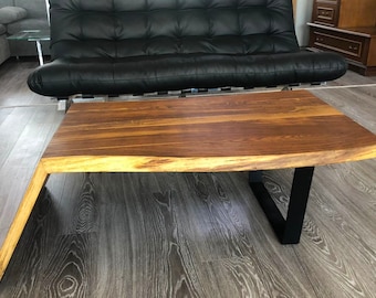 White Oak and Steel Table. Handmade Furniture