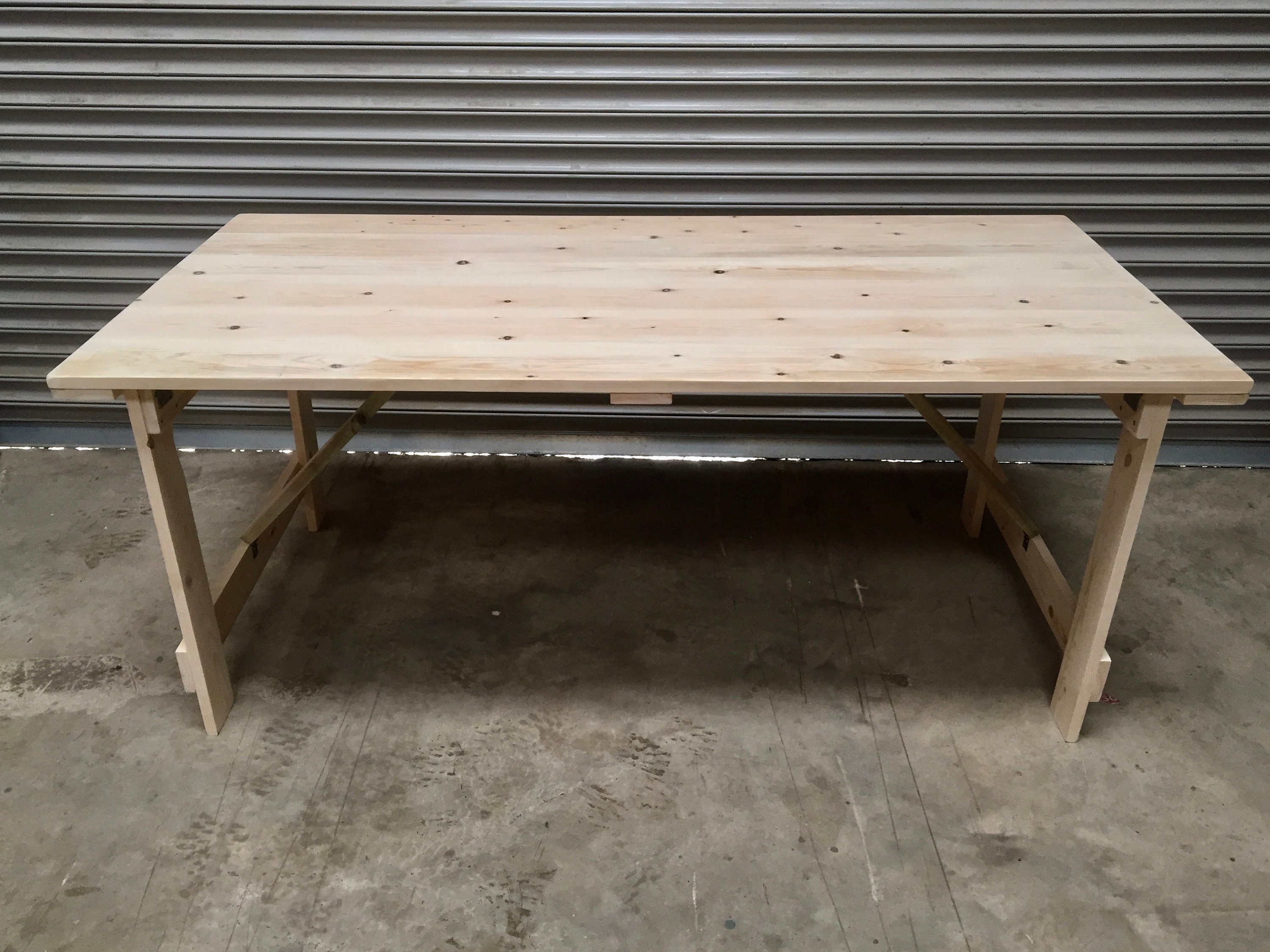 Rustic wooden trestle sale tables for sale