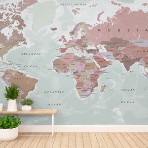 World map wall mural - op117643 - Muraledesign.com