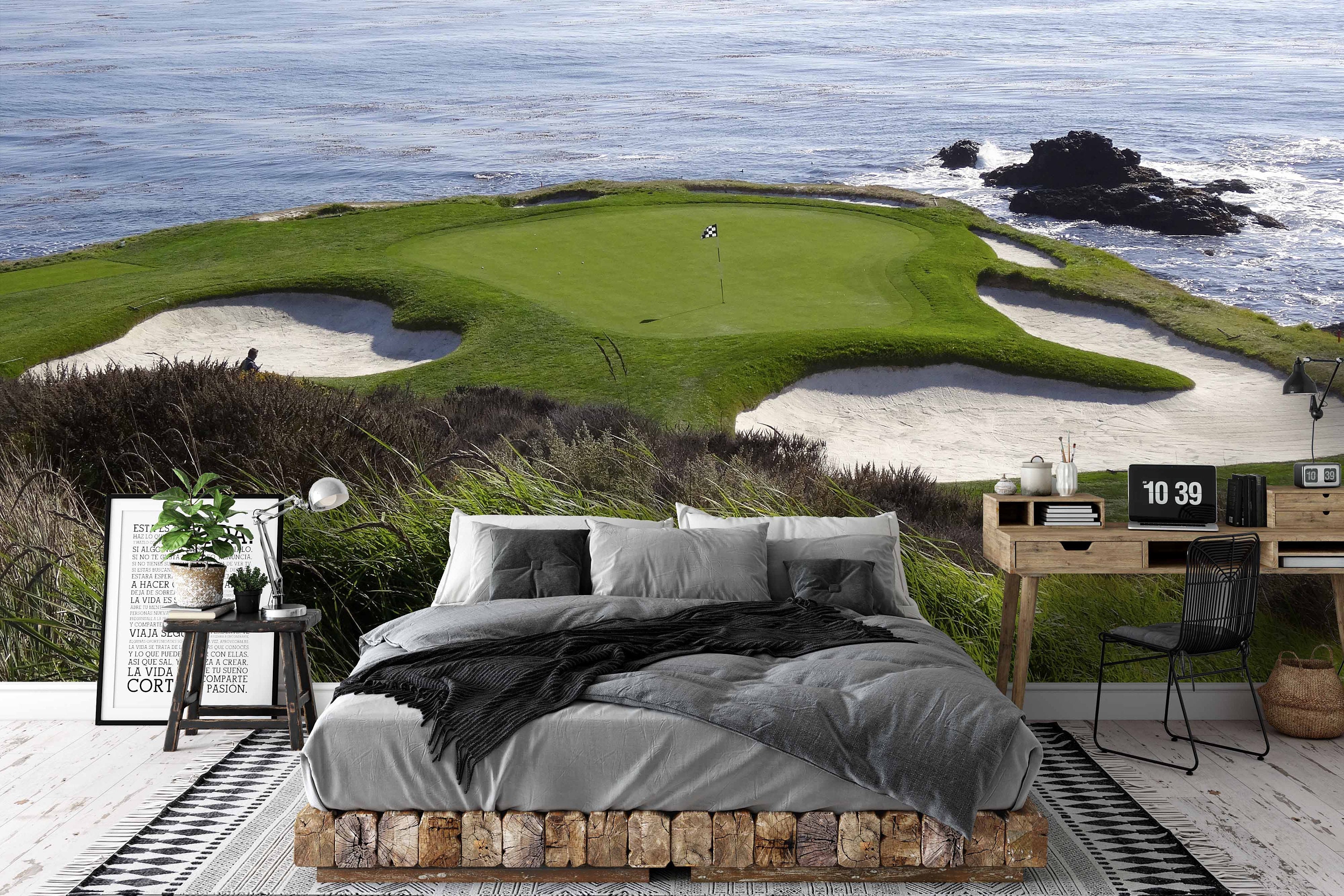 Golf Wall Mural Pebble Beach Etsy
