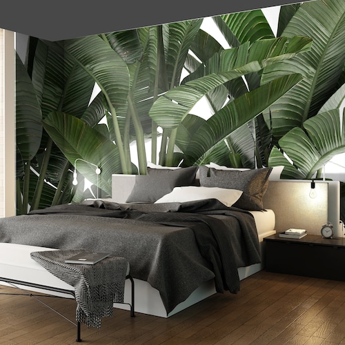 Tropical Plants Wall Mural 331411250 Etsy