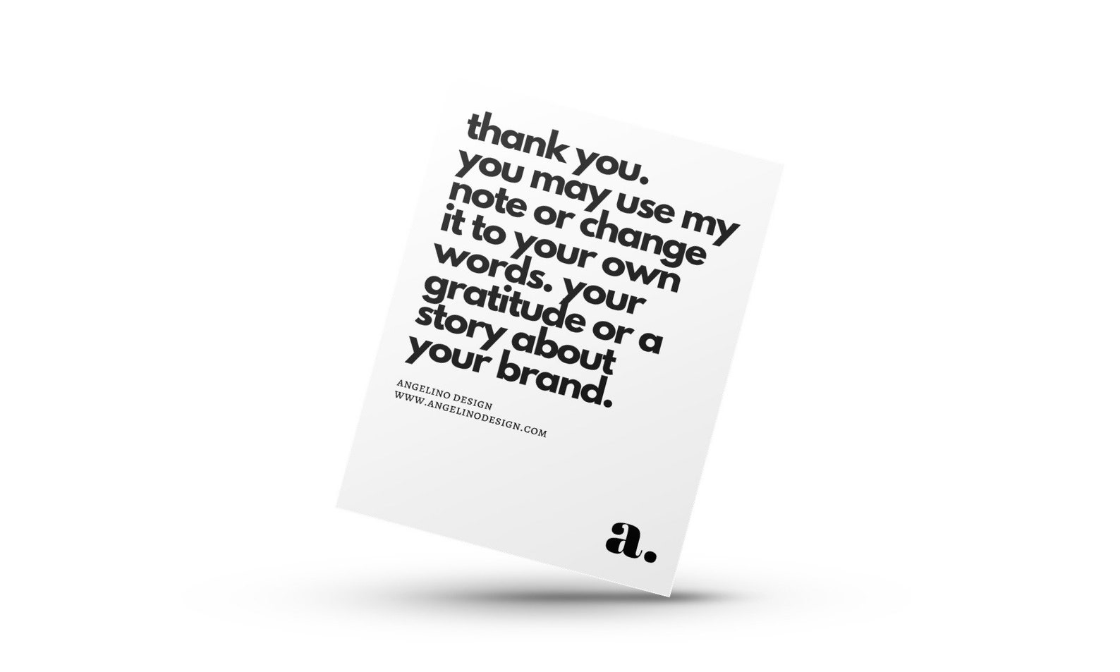 Single sided thank you card template Magazine article style | Etsy