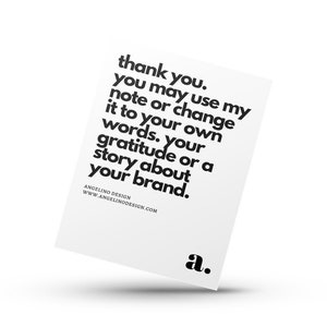 Single sided thank you card template Magazine article style | Etsy