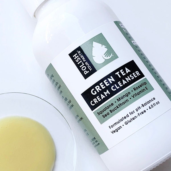Green Tea Cream Facial Cleanser | Best Seller Product | Natural Face Wash | Vegan Skincare | Sensitive Skin | Men's Cleanser