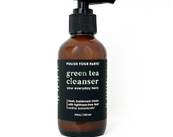 Detergente in crema al tè verde / Detergente viso delicato non schiumogeno / Detergente botanico idratante / Detergente viso vegano / Prodotti per la cura della pelle fatti a mano