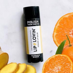 Mandarin Ginger Vegan Lip Balm | Best Seller Product | Vegan Skincare | Natural Lip Balm | Natural Skincare | Mother's Day Gift