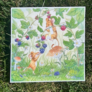 The Very Hungry Mice 10x10 Print | Illustration Print