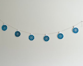 Printable Snowflake Garland | Holiday Printable Activity |  Holiday Download | Printable Decor