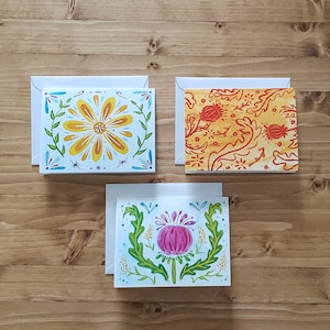 6 Pack of Floral Greeting Cards