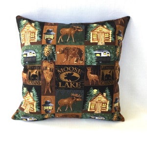 Moose pillows rustic hot sale