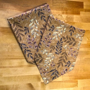 18”x18” Cloth Napkins Rich Brown Rust Leaves Set of 2 Washable Cotton Eco-Friendly Reusable Napkins Housewarming Gift Large Dinner Napkins