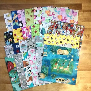 Fun Cloth Napkins YOU PICK PATTERNS Set of 5 or 10 Gender Neutral Washable Cotton Napkins 9”x 9” Eco-Friendly Reusable Lunchbox Snack Napkin