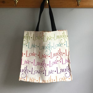 Everyday Grocery Tote Bag 14” x 14” x 6” Washable Reusable Cotton Tote Bag Foldable Tote Bag Eco-Friendly Gift