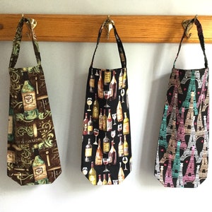 Weinflasche Tasche Wein Eiffelturm Herzen Kokopelli Musiknoten 13 Zoll x 3 Zoll x 3 Zoll Waschbar Wiederverwendbare Wein Tasche Umweltfreundlich Geschenk für besondere Anlässe