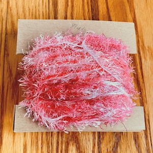 Fun Fur Yarn Discontinued Remnants Blue and White & Pink and White Lion Brand Yarn Eyelash Craft Yarn Knitting Crochet Supplies