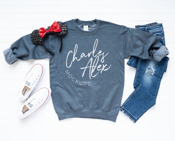Gildan 18000 Mockup Gildan Maroon Sweatshirt Mockup Mockup Etsy