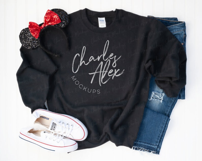Download Gildan 18000 Mockup Gildan Black Sweatshirt Mockup Mockup ...