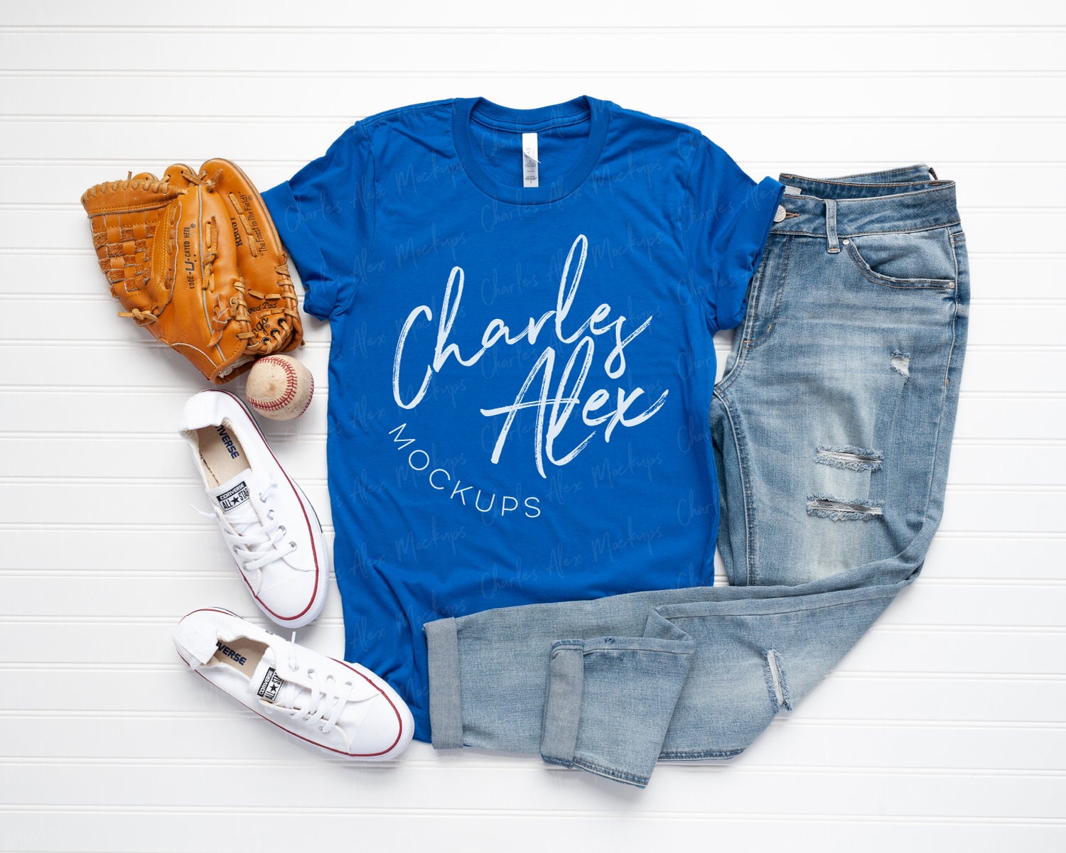 Download Bella Canvas 3001 Mockup Baseball Mockup True Royal Shirt Etsy