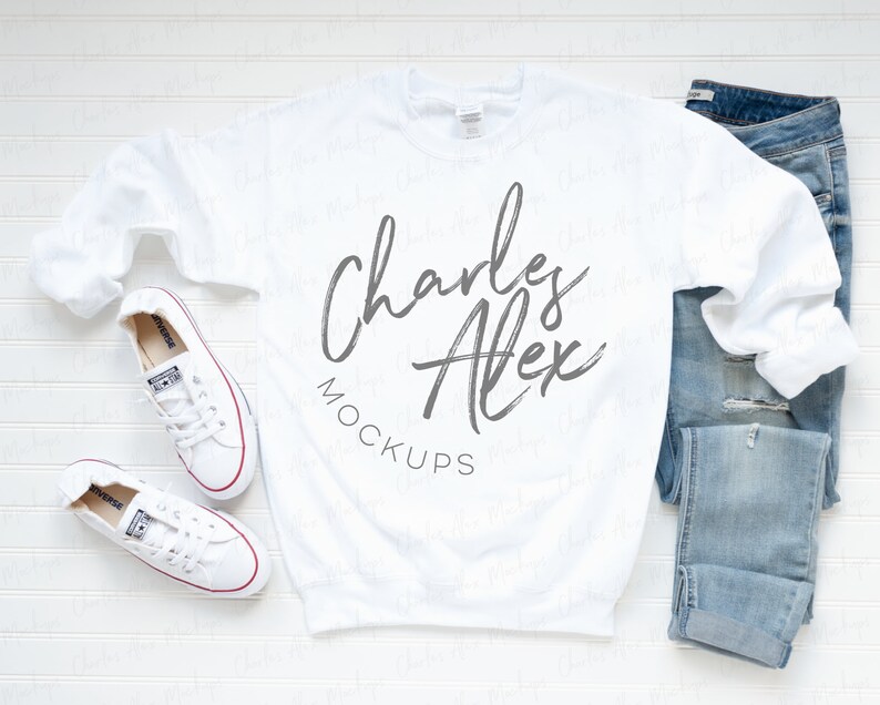 Download Sweatshirt Mockup Gildan 18000 Mockup Gildan White Mockup ...