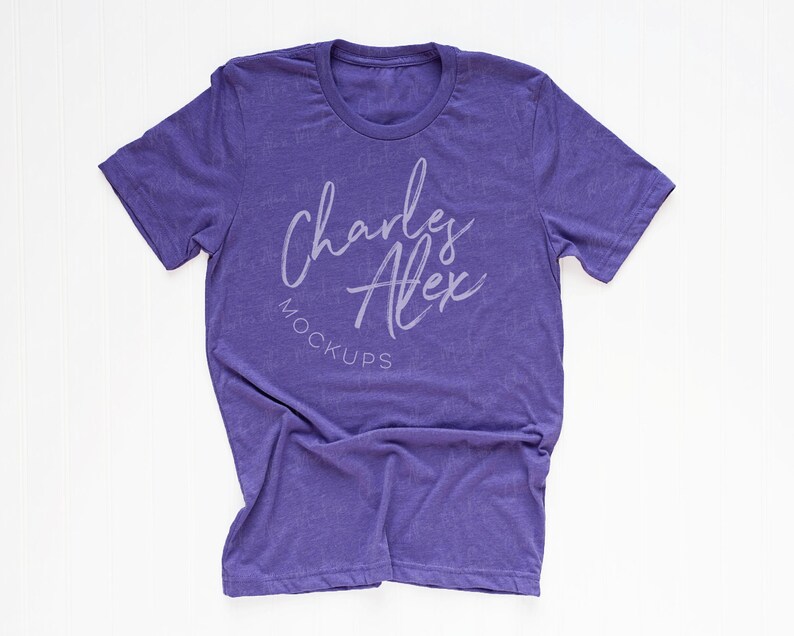 Download Bella Canvas 3001 Mockup Heather Team Purple Shirt Mockup ...