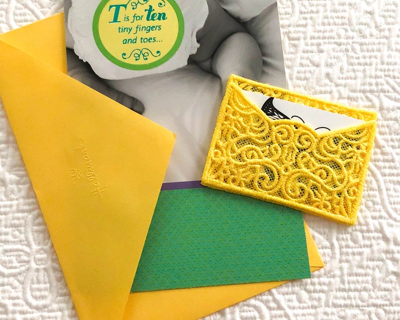 Embroidered Gift Card Holder Lace Gift Card Holder Wedding Gift Card