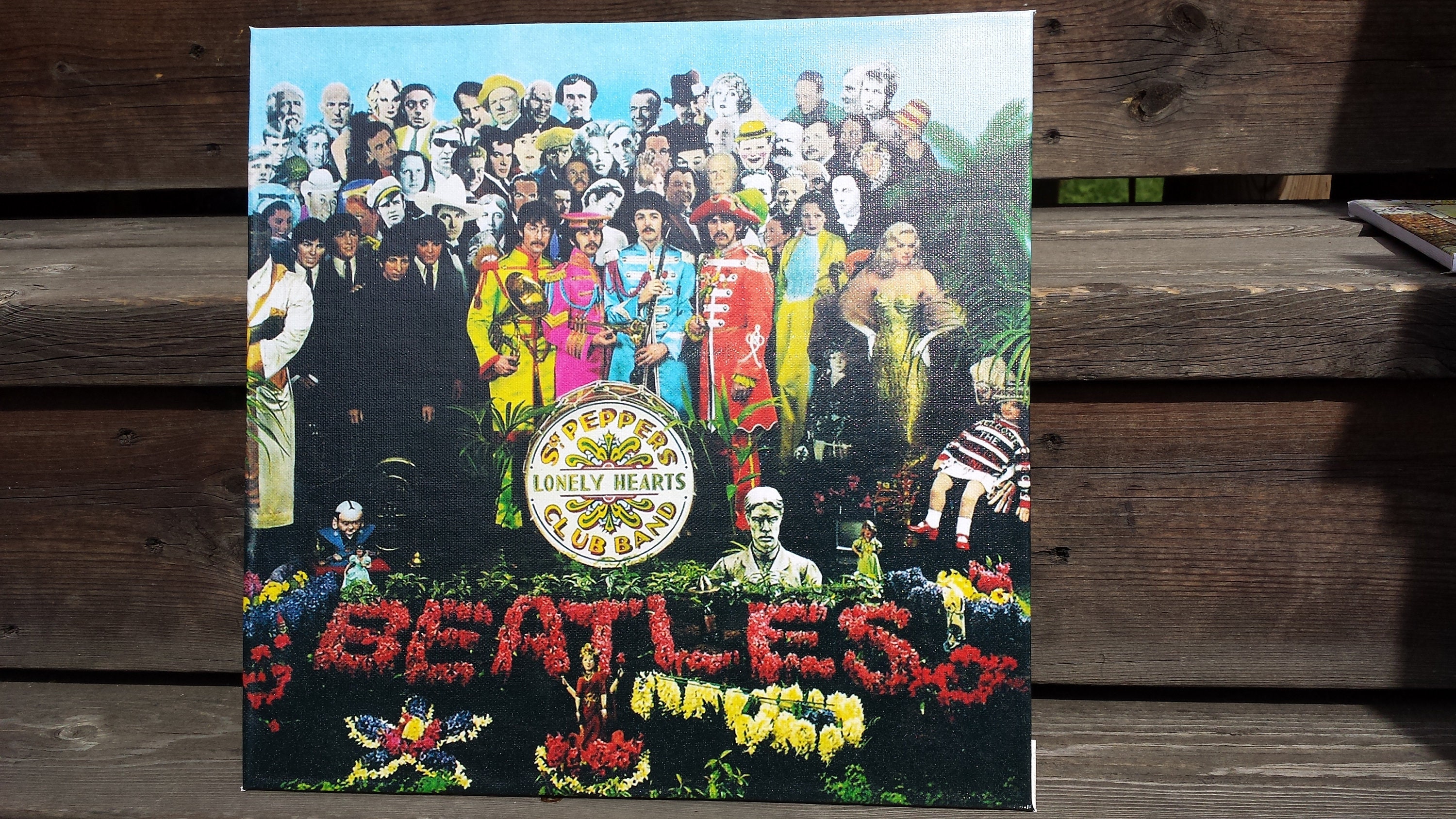 The Beatles Sgt. Peppers Album Cover on Canvas Mounted Etsy UK