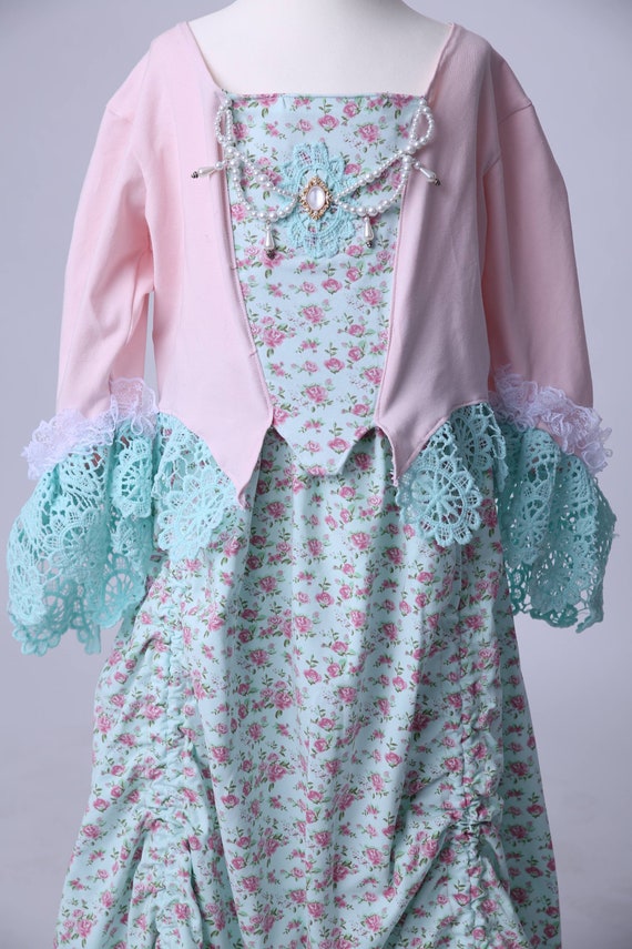 pink and mint green dress