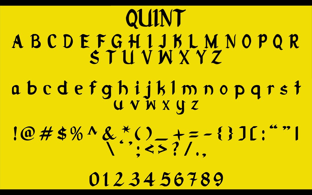 JAWS Quint Font Etsy