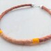 HANDmade MINI necklace with cotton threads rigid collar stiff necklace