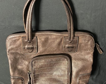 Sac à bandoulière Sundance en cuir italien marron foncé Bon état