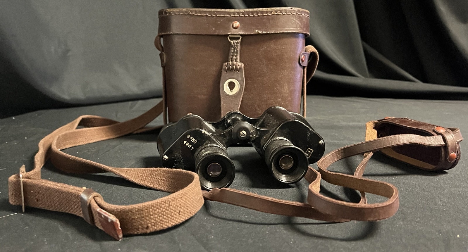 Soviet Union Military 6x30 Binoculars 1937 With Leather Case