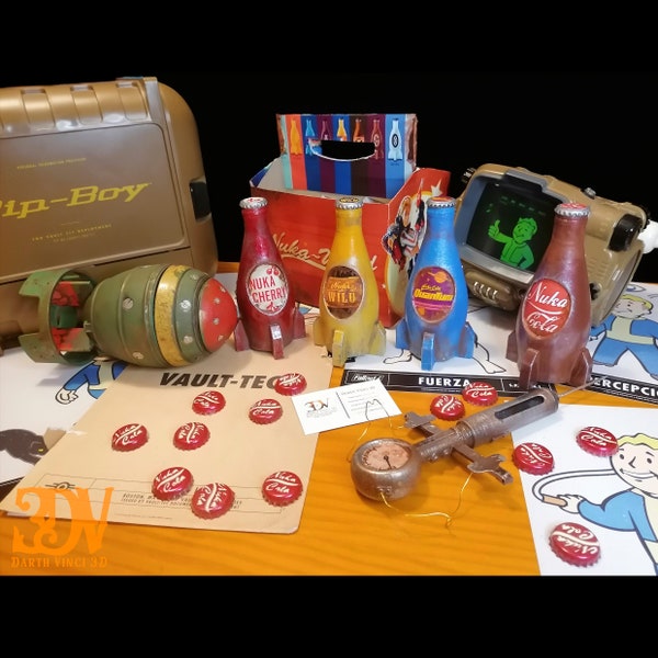 Fallout props nuka cola, fat man custom, vault, quantum bottle