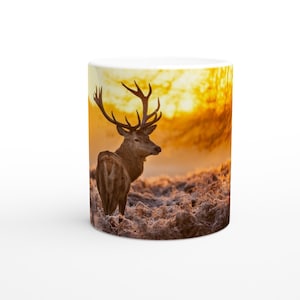 Coffee cup for hunters, deer mug, gifts for him, coffee mug, coffee cup for birthday gift