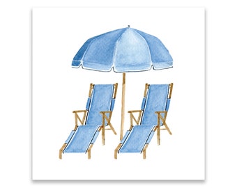 Blue Umbrella Beach Chairs