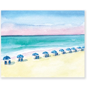 The Shoreline : Watercolor Art Print in Scenic 30A Fine Art Collection by Bridget Linstead | Seaside Florida | Beach House Decor