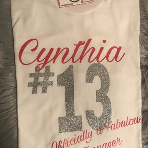 Custom shirt - 13th Birthday shirt - 13th Birthday girls shirt - Birthday shirt - Woman shirt - Girl Tshirt - Custom t-shirt - Custom tee