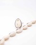 Sterling Silver Shell Ring, Dotted Cowrie Shell Jewellery, Beach Jewellery, Boho silver Ring, Cowrie ring, Summer Jewellery , Seashell ring 