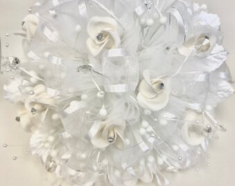 12 Bouquet Lace Holders DIY Wedding Flower Crafts Bridal Ramo Boda Quinceanera 