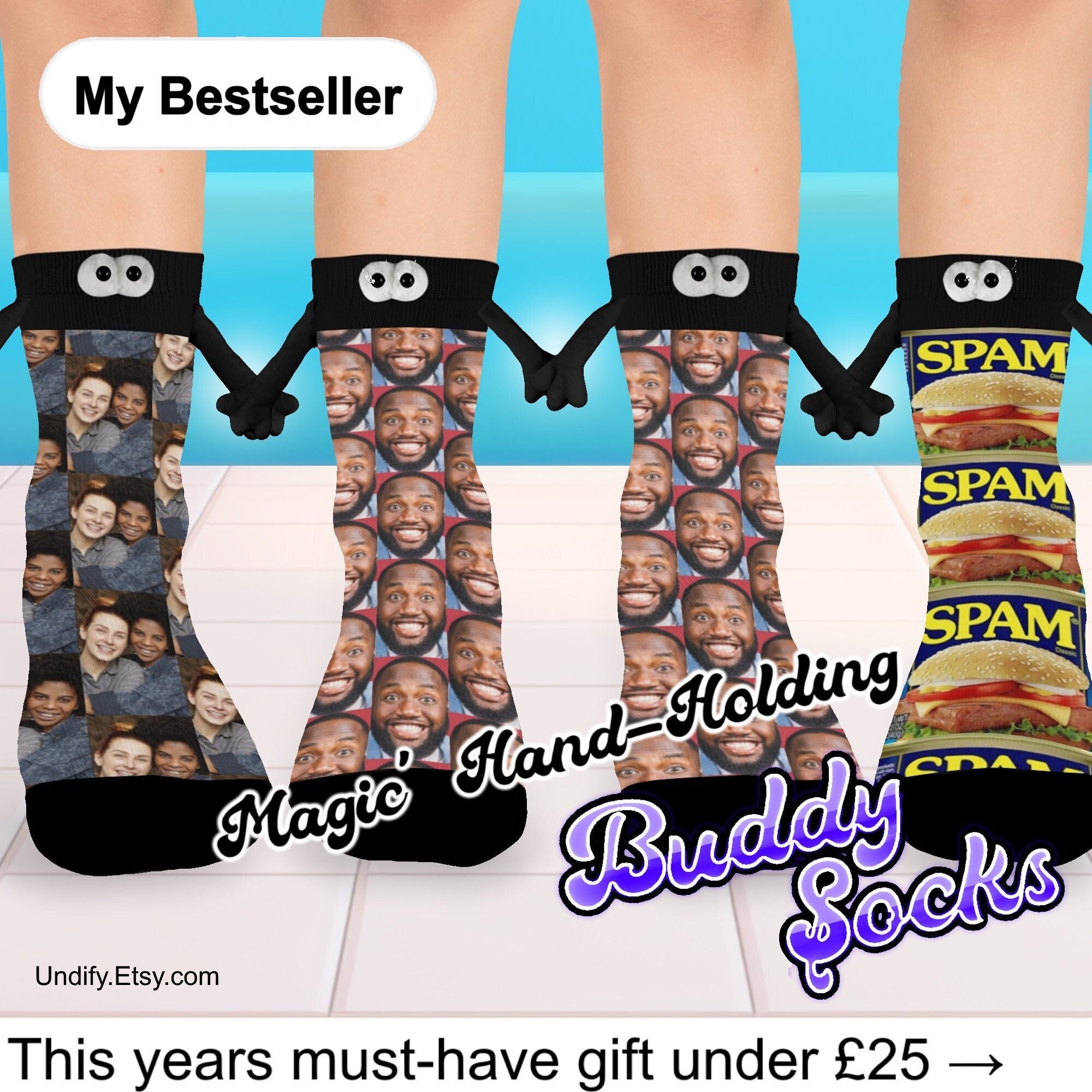 Calcetines Magneticos Iman Pareja, Calcetines Magneticos Navideños Que Se  Dan La Mano, Christmas Cozy Socks For Women, Calcetine De Navidad  Divertidos