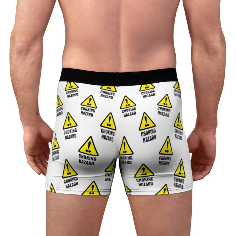 Choking Hazard Your Face On Custom Men/'s Boxer Shorts Warning Sign Underwear Valentines Briefs Undify Yourself Personalized Boxers