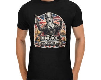 BINFACE - Bindependence Day. Take Out The Trash T-Shirt. Funny Cheap Black Tee. Clacton Count-Binface